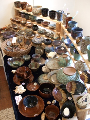 Debra Griffin pottery and art at Spring Arts Festival in Hopkinton