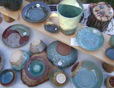 pottery on sale at Jamaica Plain Open Studios